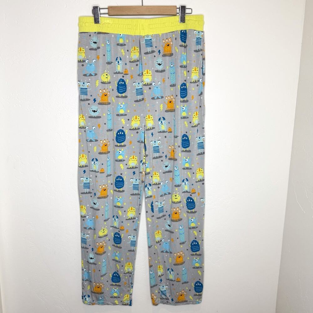 Little Sleepies Monster Mayhem Womens XL Soft Bamboo Pajama Lounge Pants